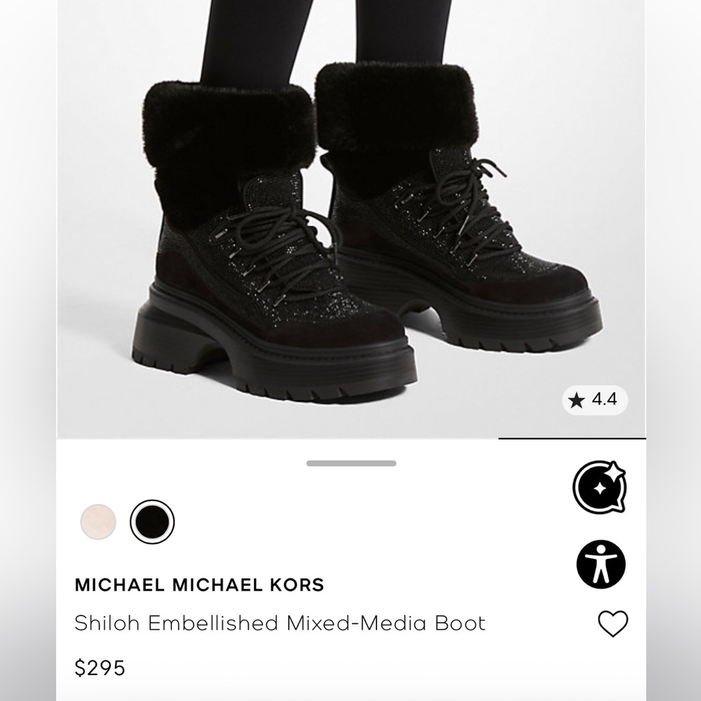 Michael Kors Black Fur Winter Boots